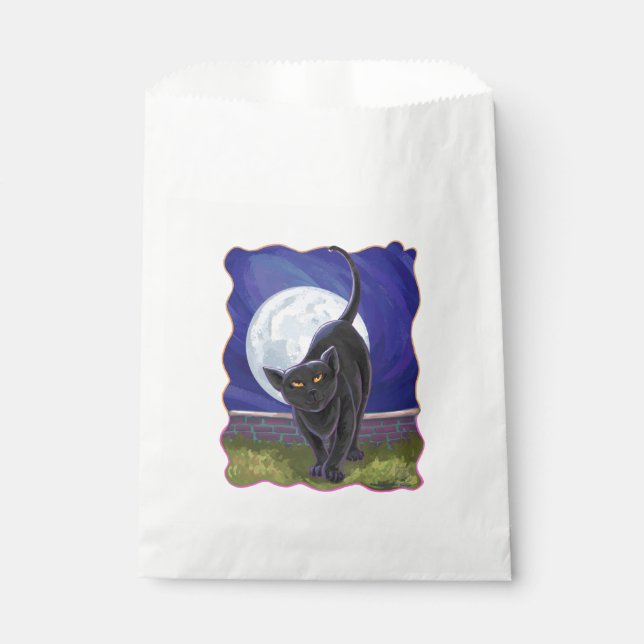 Sachets En Papier Cadeaux et accessoires de chat noir (Devant)