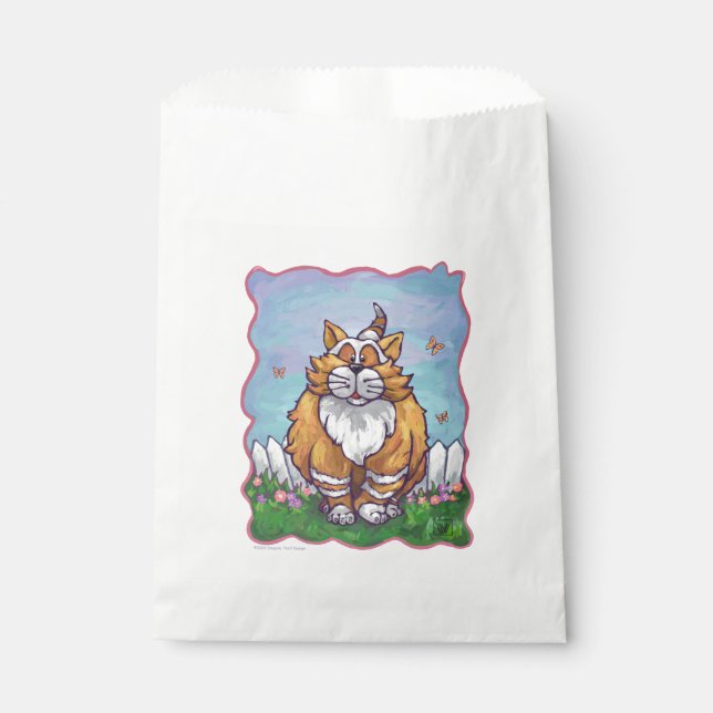Sachets En Papier Cadeaux et accessoires de chats de gingembre (Devant)