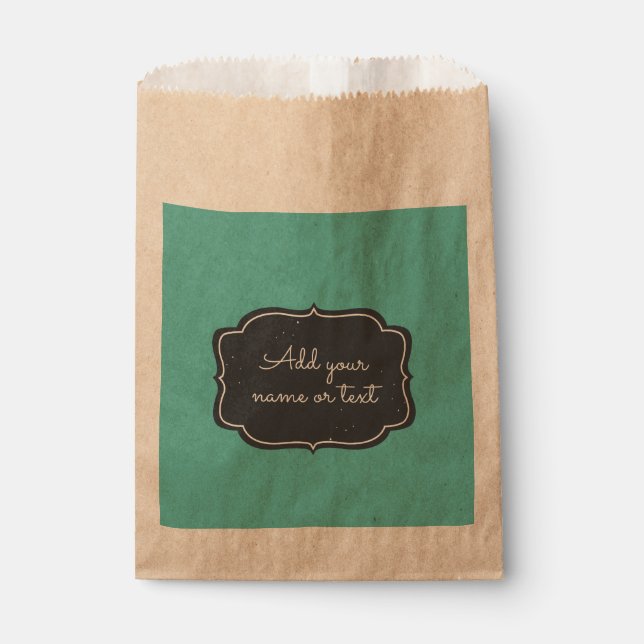 Sachets En Papier Cadre de Tableau Noir Moderne Aqua Personnalisé (Devant)