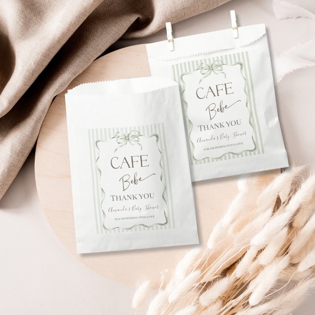 Sachets En Papier Café Bébé Arc Rétro Neutre Baby Shower (Créateur téléchargé)