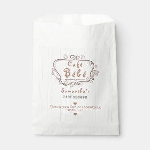 Sachets En Papier Café Bébé Français Moderne Baby shower neutre entr