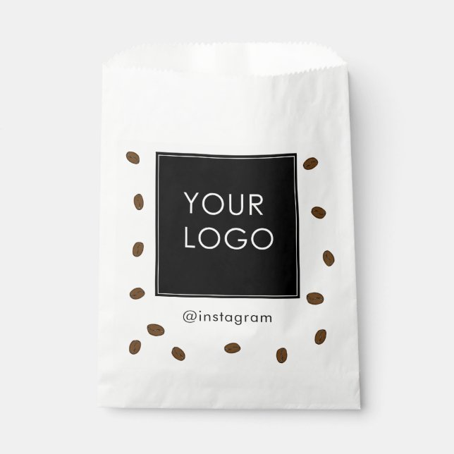 Sachets En Papier Café Boutique Kafeteria Business Logo (Devant)