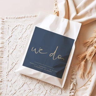 Sachets En Papier CAITLIN Élégant et audacieux, mariage Navy et Or W