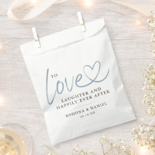 Sachets En Papier Calligraphie Coeur Heureux Jamais Après Mariage