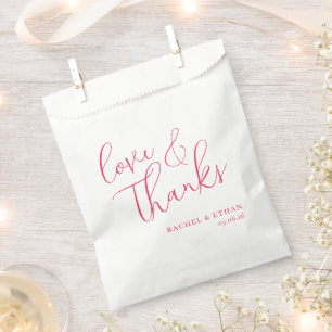 Sachets En Papier Calligraphie de corail sincère