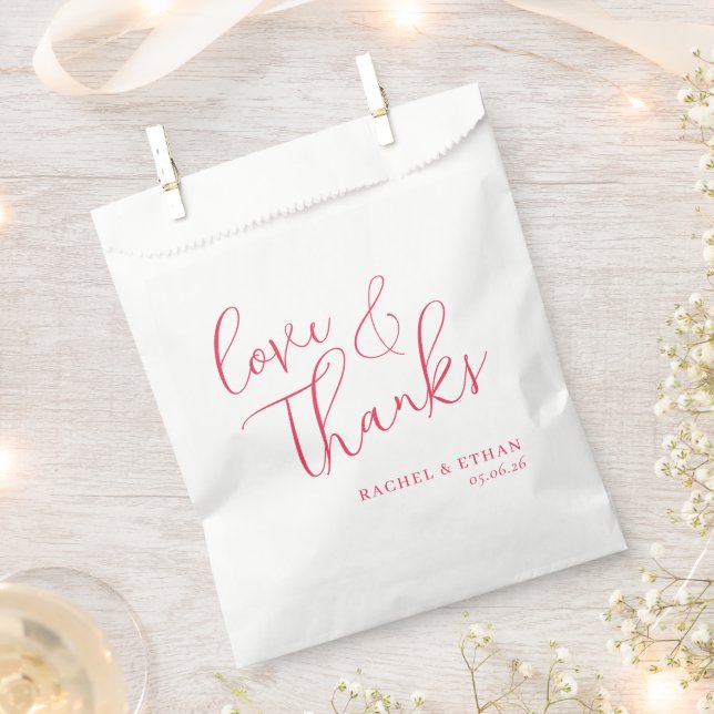 Sachets En Papier Calligraphie de corail sincère (Coupé)