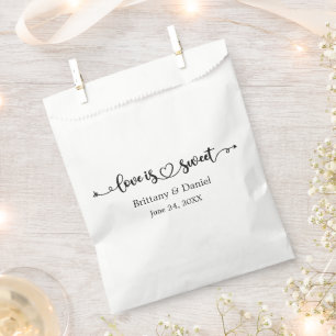 Sachets En Papier Calligraphie L'amour du coeur est un bonbon Mariag