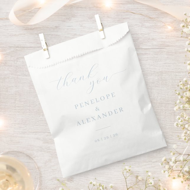 Sachets En Papier Calligraphie noire élégante (Coupé)