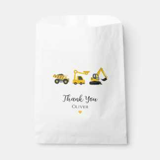 Sachets En Papier Camion à benne, grue et excavatrice de chantier