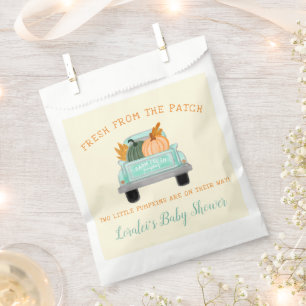 Sachets En Papier Camion de ferme 2 Citrouille Cream Baby shower au