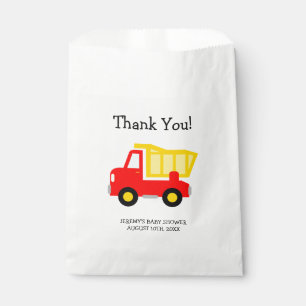 Sachets En Papier Camion de jouets garçons baby shower fête de fav