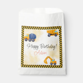 Sachets En Papier Camions de construction Anniversaire