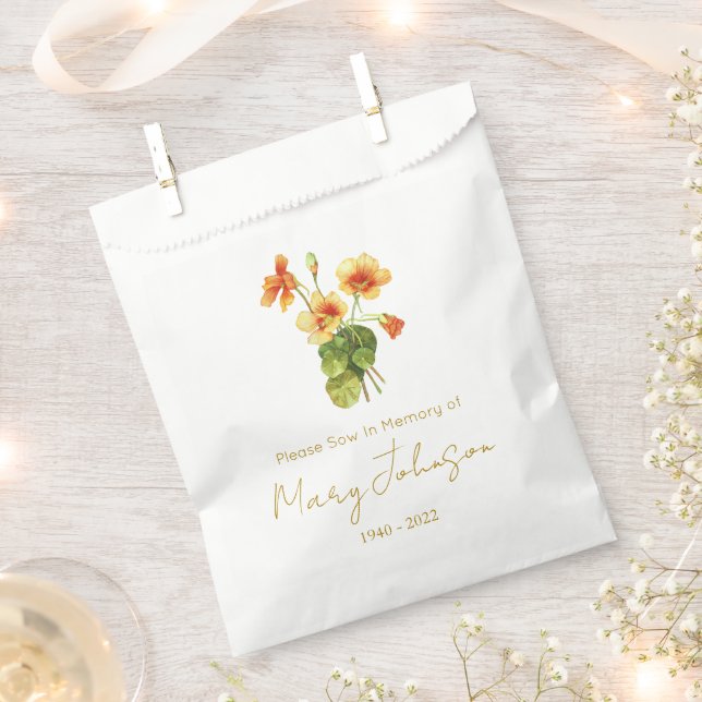 Sachets En Papier Capucine | Simple Faire sachet de graines Obsèques (Coupé)