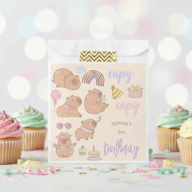Sachets En Papier Capy capy anniversaire  (Créateur téléchargé)