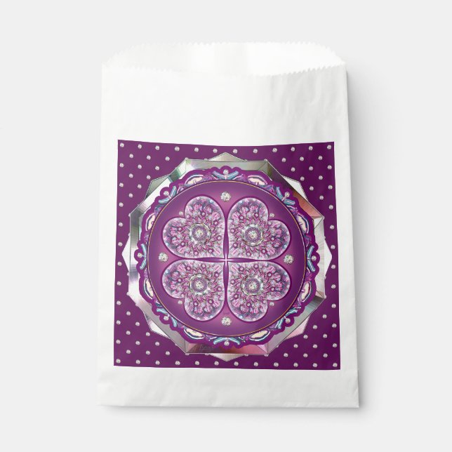 Sachets En Papier Cardinal Red Rosace (Devant)
