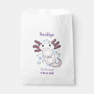 Sachets En Papier Caricature axolotl rose adorable