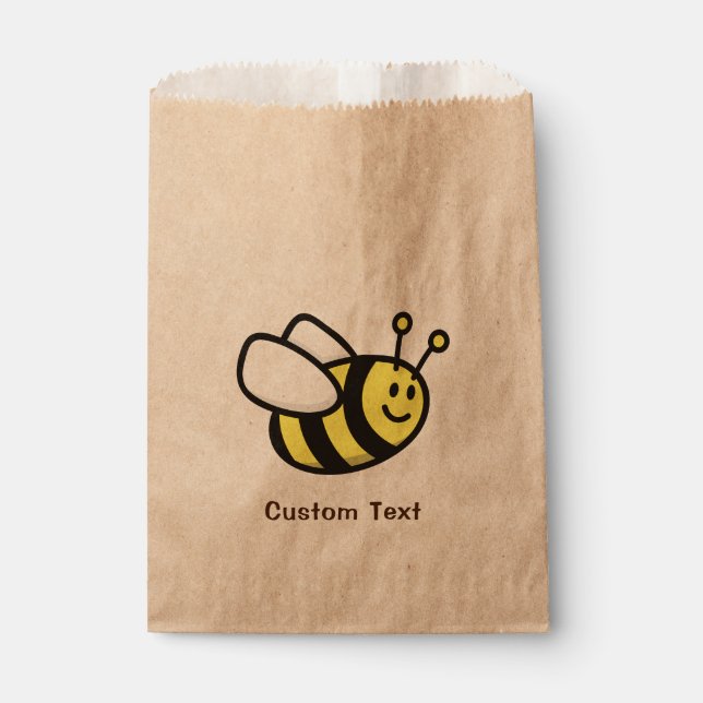 Sachets En Papier Caricature d'abeille (Devant)