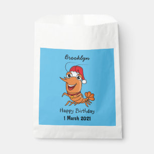 Sachets En Papier Caricature de crevettes de Noël joyeux