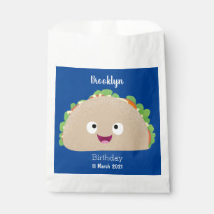 Sachets En Papier Caricature joli sourire taco dessin animé