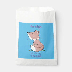Sachets En Papier Caricature pour bébé renard