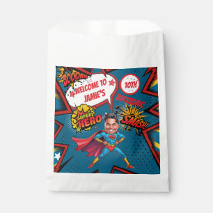 Sachets En Papier Caricature Superhero Action Packed Boys Anniversai
