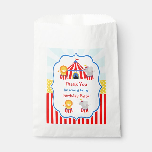 Sachets En Papier Carnaval Big Top Circus (Devant)