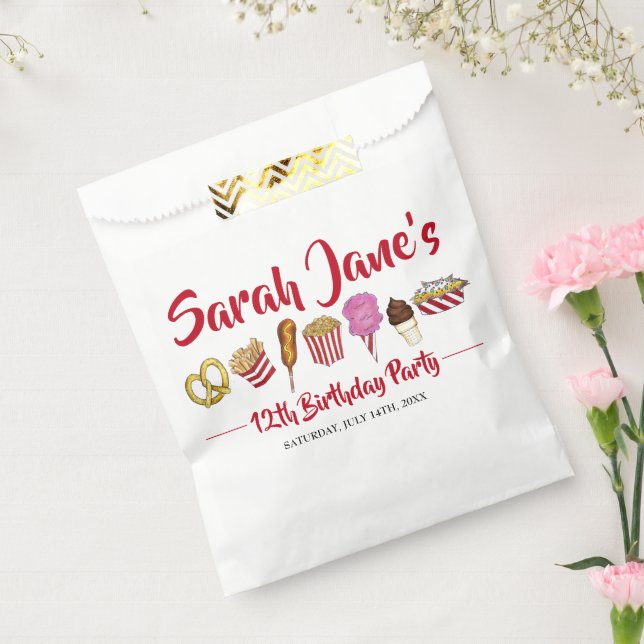 Sachets En Papier Carnival Circus State Fair Foods Anniversaire Fête (Scellé)