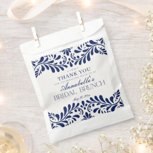 Sachets En Papier Carrelage bleu Talavera Fiesta Bridal Brunch Desse