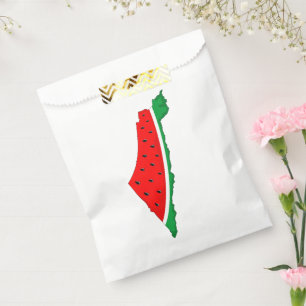 Sachets En Papier Carte de Palestine Watermelon Symbole de la libert