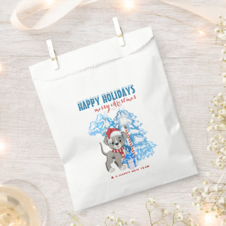 Sachets En Papier Cartoon à chiots mignon Snowy Noël