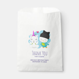 Sachets En Papier Cartoon Pals - Bonne licorne et Anniversaire des o