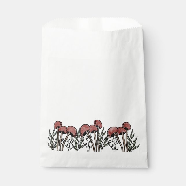 Sachets En Papier Casquettes de champignons rouges (Devant)