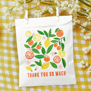 Sachets En Papier Célébration Citrus BABY SHOWER personnalisé Merci