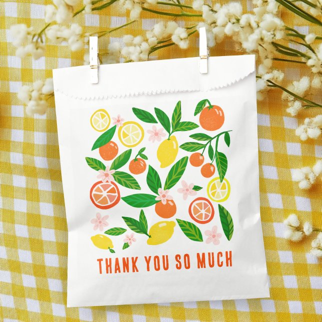 Sachets En Papier Célébration Citrus BABY SHOWER personnalisé Merci (Citrus Celebration Custom BABY SHOWER Thank You Favor Bag
)