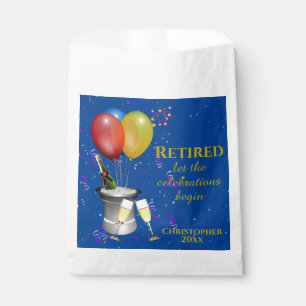Sachets En Papier Célébration de la retraite Sparkling Vin bleu