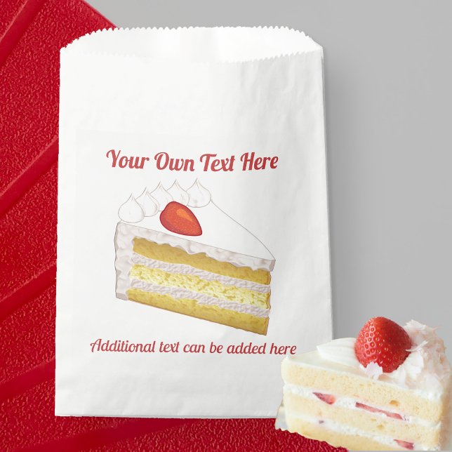 Sachets En Papier Célébration Gâteau éponge - Tres Leches texte pers (Créateur téléchargé)