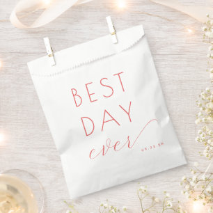 Sachets En Papier Célébration minimaliste corail joyeux