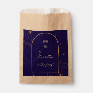 Sachets En Papier Céleste Nuit Ciel Marine Mariage bleu et or