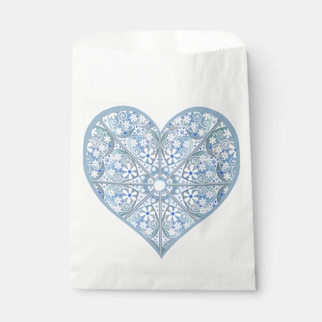 Sachets En Papier Céramique Lace Bleu clair (Devant)