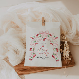 Sachets En Papier Cerise sur le dessus FÊTE DES MARIÉES
