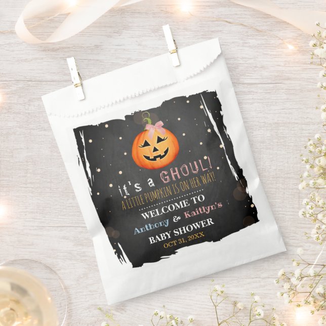 Sachets En Papier C'est A Ghoul ! Baby shower d'Halloween petit Citr (Coupé)
