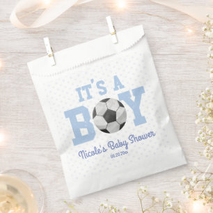 Sachets En Papier C'est un garçon ! Baby shower de balle de football