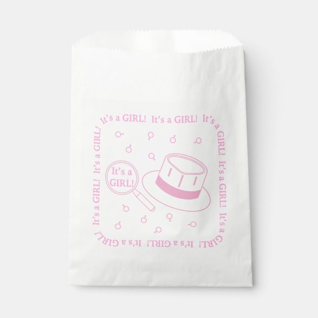 Sachets En Papier C'est une fille ! annonce (Devant)