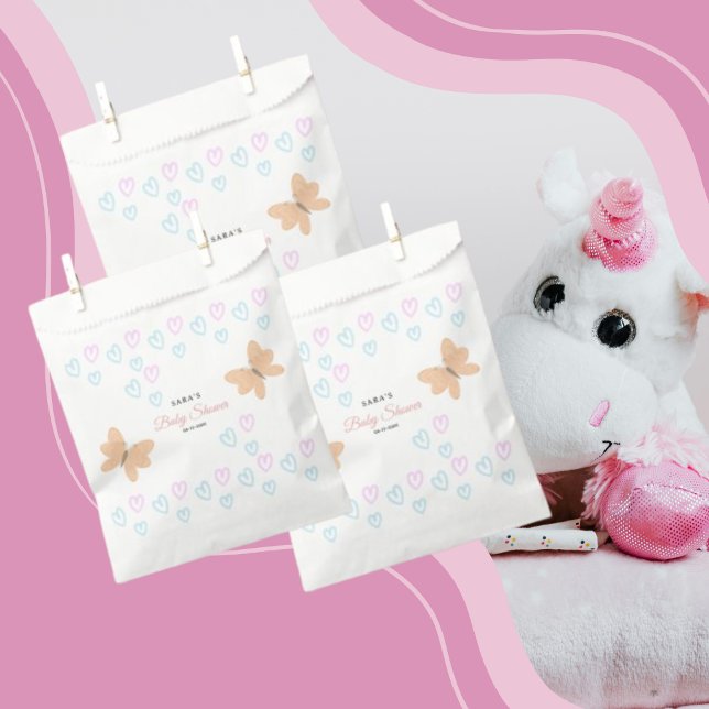 Sachets En Papier C'est une fille Jolis papillons dessinés à la main (It's a Girl Cute handdrawn school watercolor Baby Shower Favor Bags/wight color.
For more advanced c)
