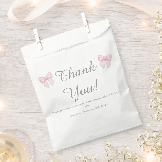 Sachets En Papier C'est une fille rose arc presse pétale simple mini (Coupé)