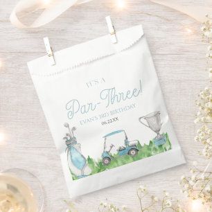 Sachets En Papier C'est une partie trois Blue Golf 3ème fête d'anniv