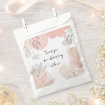 Champagne Blush Pink - Sac Fleur Fleur Dessiné À L