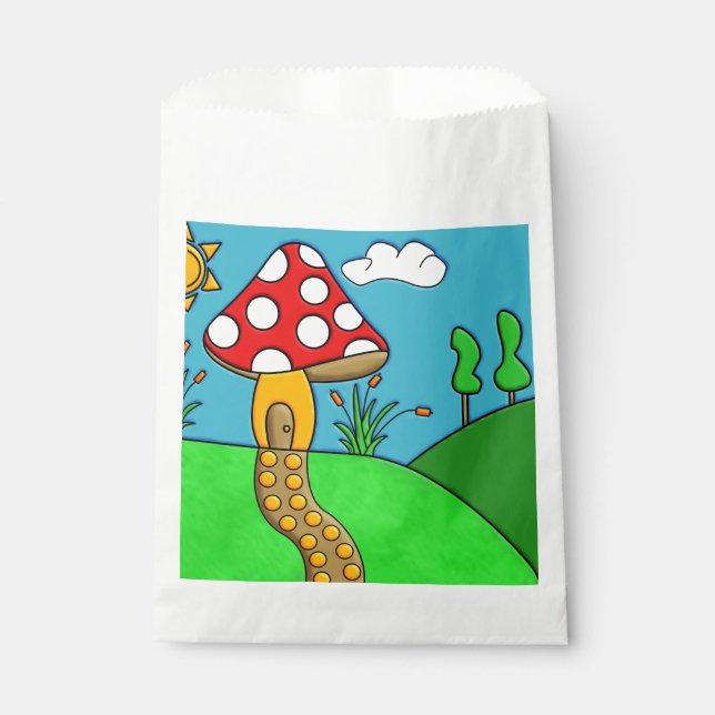 Sachets En Papier champignon rouge mignon (Devant)