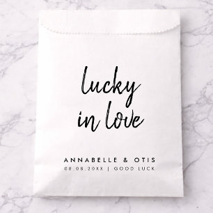 Sachets En Papier Chanceux en Amour Billet de Loterie Minimaliste