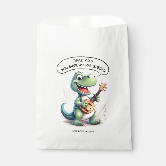 Sachets En Papier Chant Dinosaure Cute | Anniversaire de enfant de m (Devant)